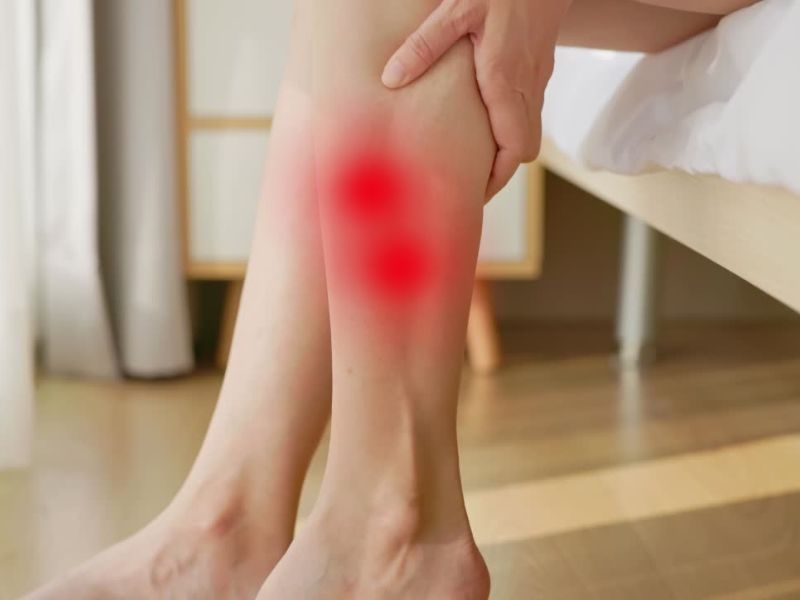 Devojka se drži za list noge koji je boli