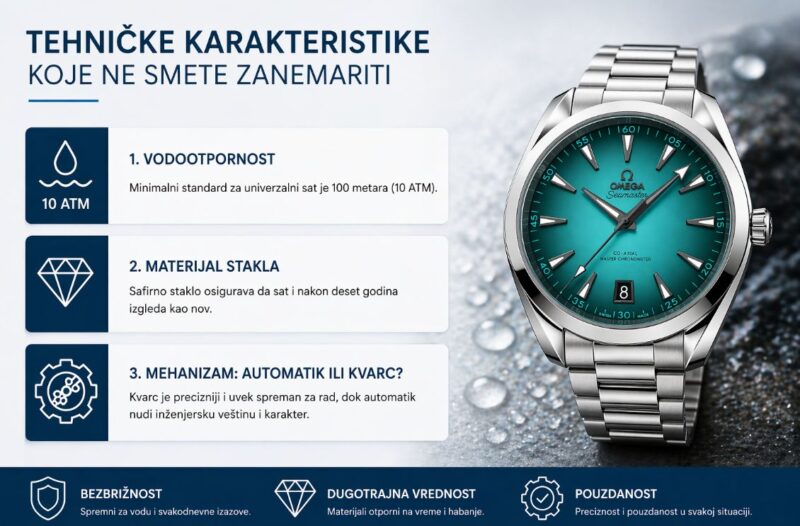 Tehničke karakteristike sata